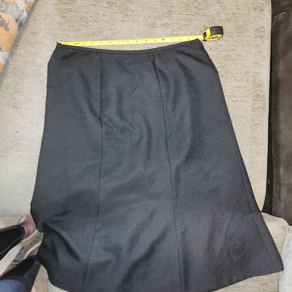 Evan Picone Black A-Line Skirt
